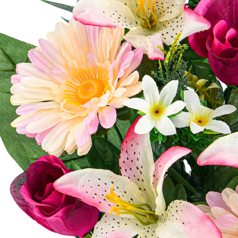 Jardinière de roses et lys