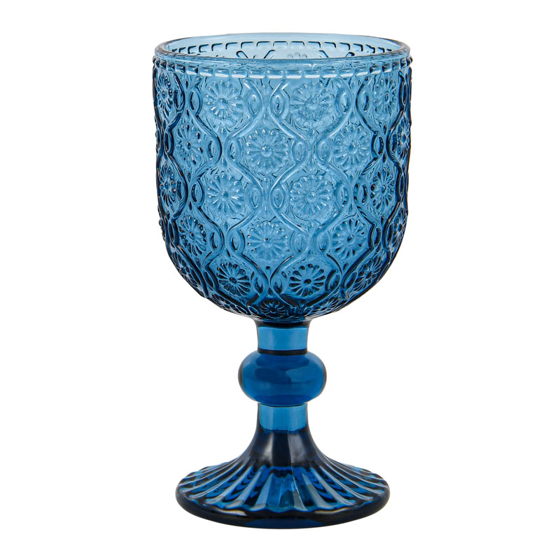 Verre à pied 'Jerada' bleu