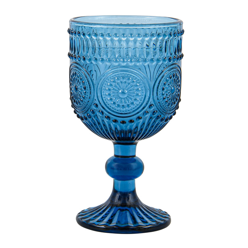 Verre à pied bleu 'Hamra'