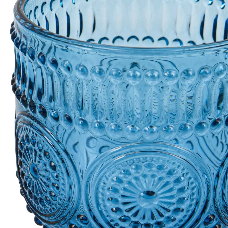 Verre à pied bleu 'Hamra'