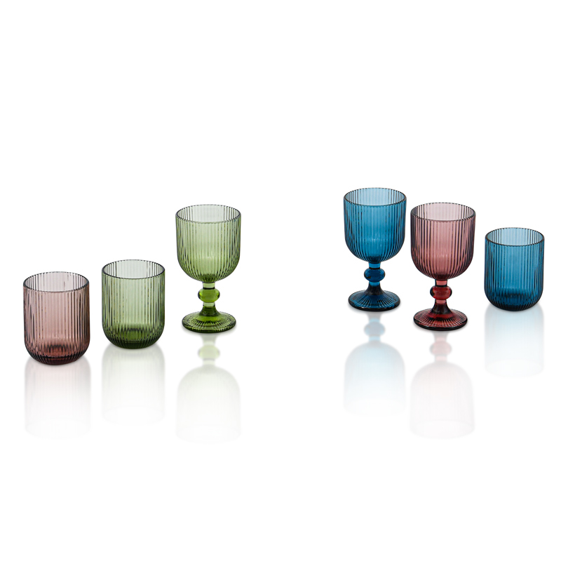 Verre à pied 'Temara' rose 25cl