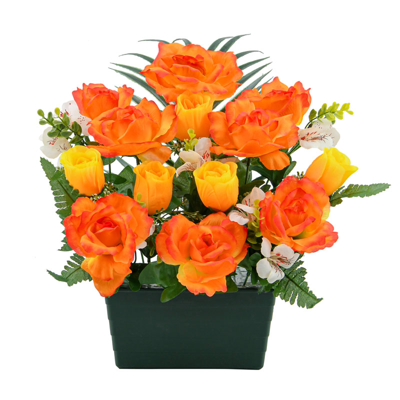 Potée de roses et oeillets 