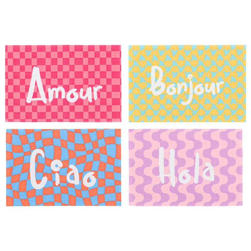 Set de table pop coloré