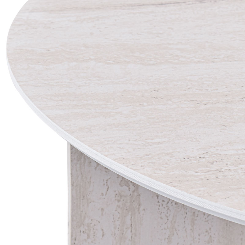 Table basse 'Titania' imitation travertin 