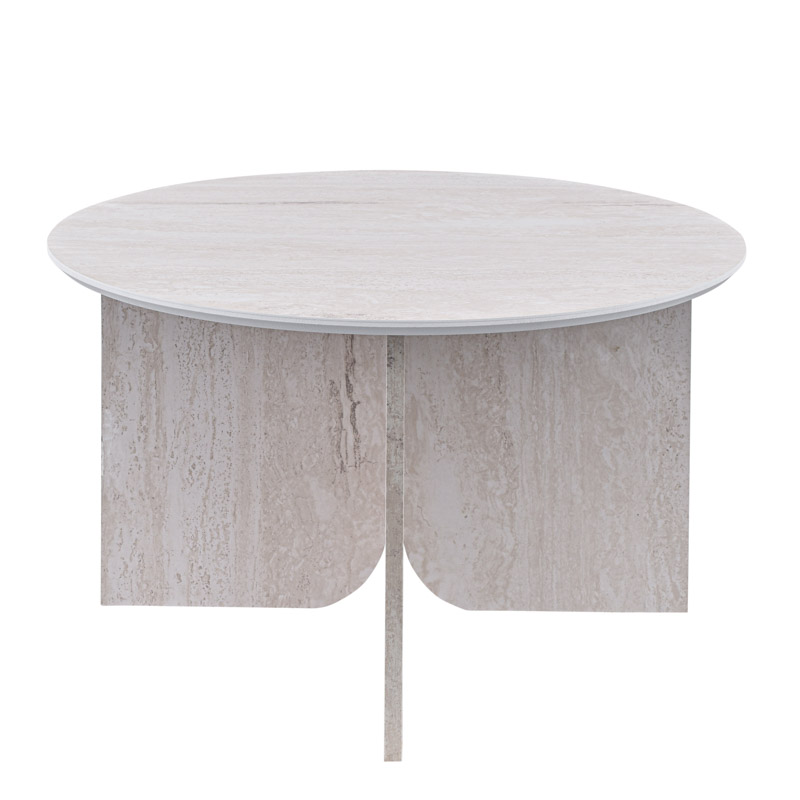 Table basse 'Titania' imitation travertin 