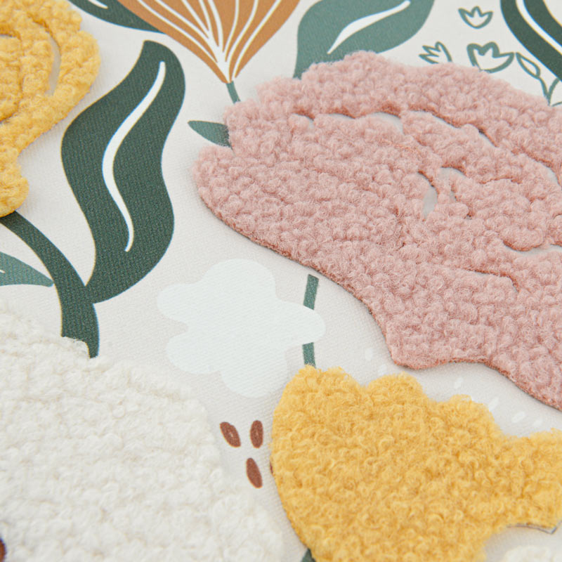 Toile encadrée 'Rosaleda' fleurs jaunes