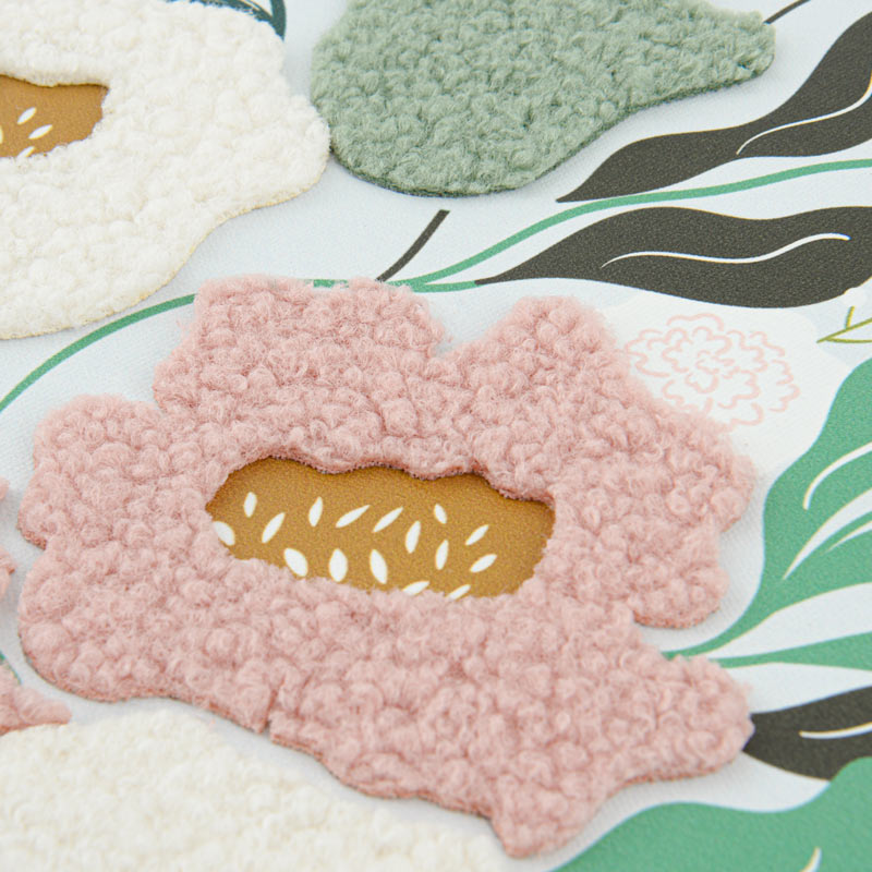 Toile encadrée 'Rosaleda' fleurs vertes