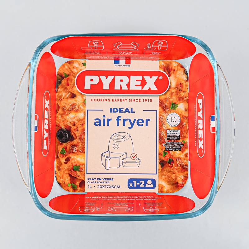 Petit plat carré pour airfryer Pyrex