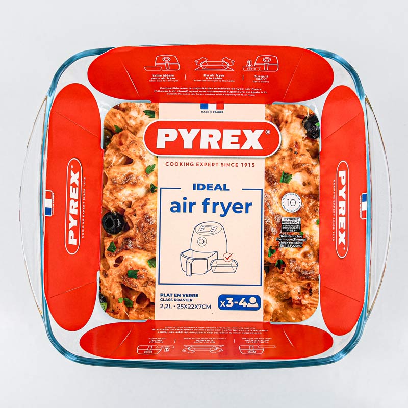 Grand plat carré pour airfryer Pyrex