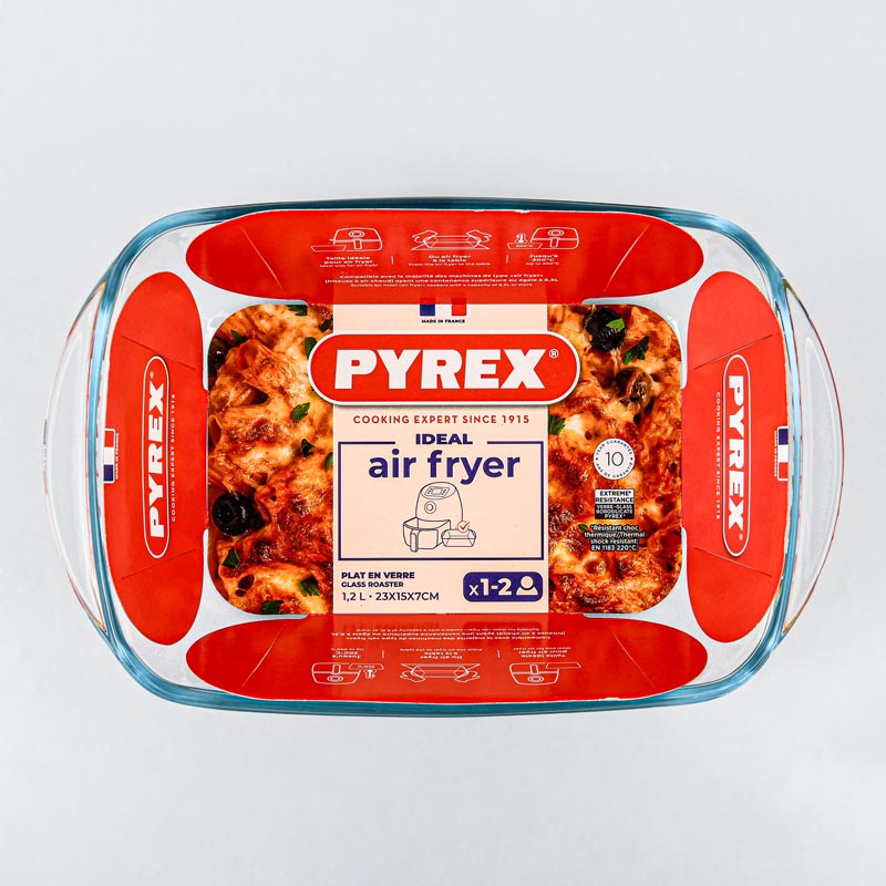 Plat rectangulaire pour airfryer Pyrex
