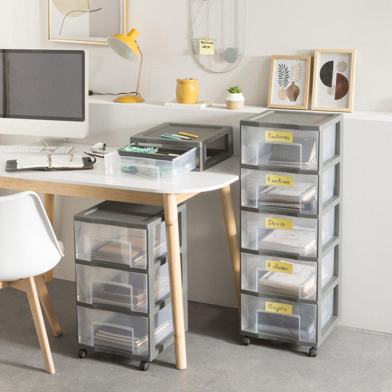 Tour de rangement 5 tiroirs XL