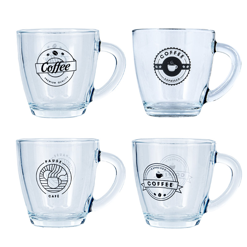 Mug à café décor transparent 