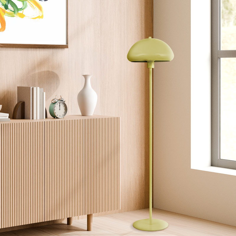 Lampadaire 'Liam' en métal coloré vert d'eau