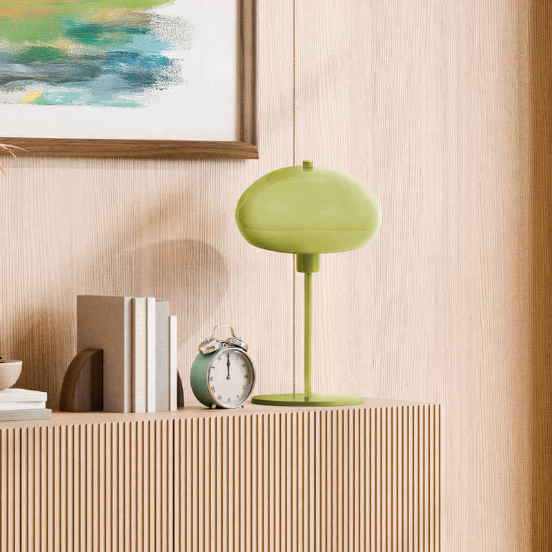 Lampe à poser 'Liam' en métal vert d'eau