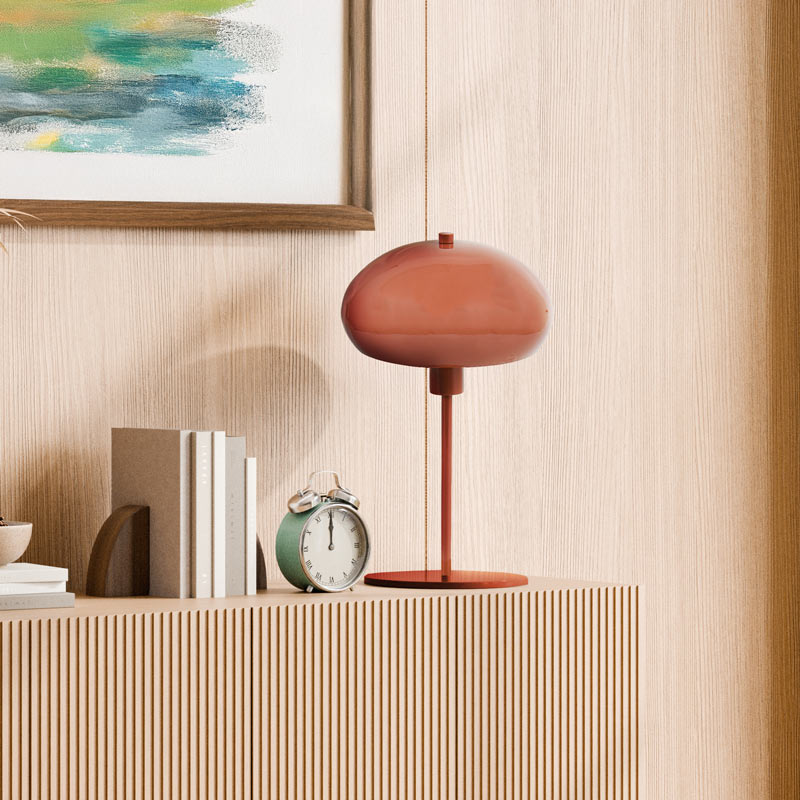 Lampe à poser 'Liam' en métal terracotta