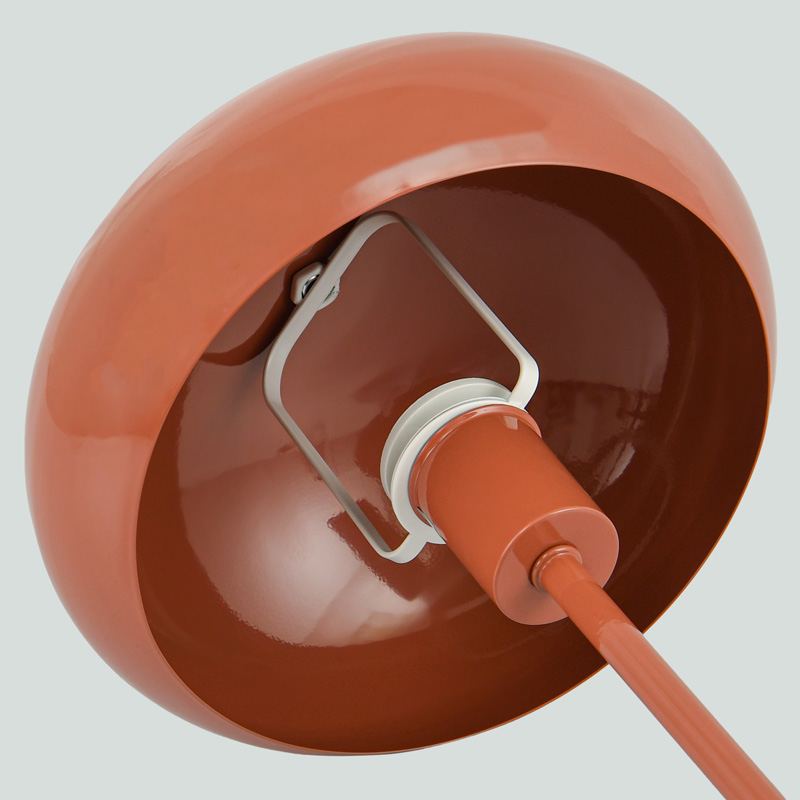 Lampe à poser 'Liam' en métal terracotta