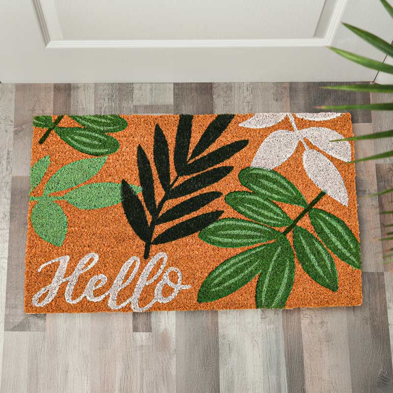Tapis coco 'Hello tropiques'