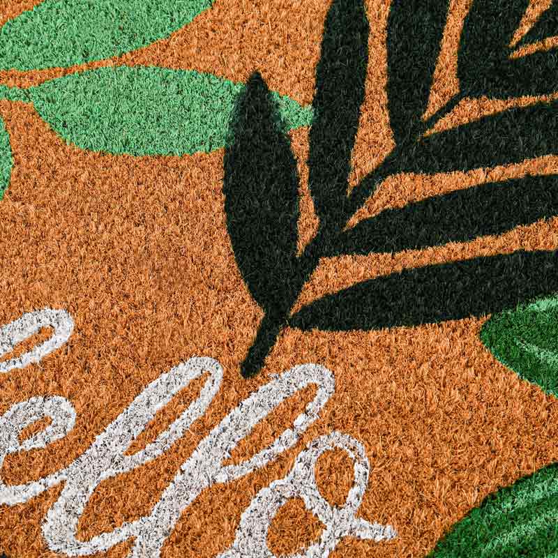 Tapis coco 'Hello tropiques'