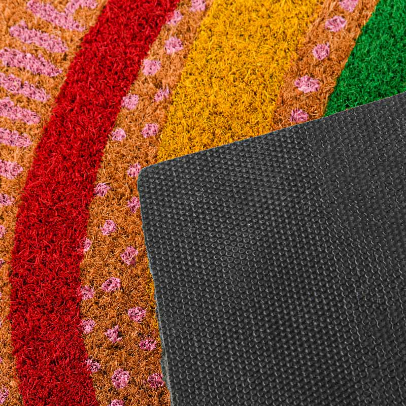 Tapis coco arc en ciel