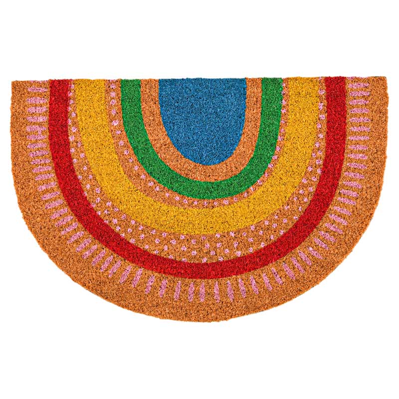 Tapis coco arc en ciel