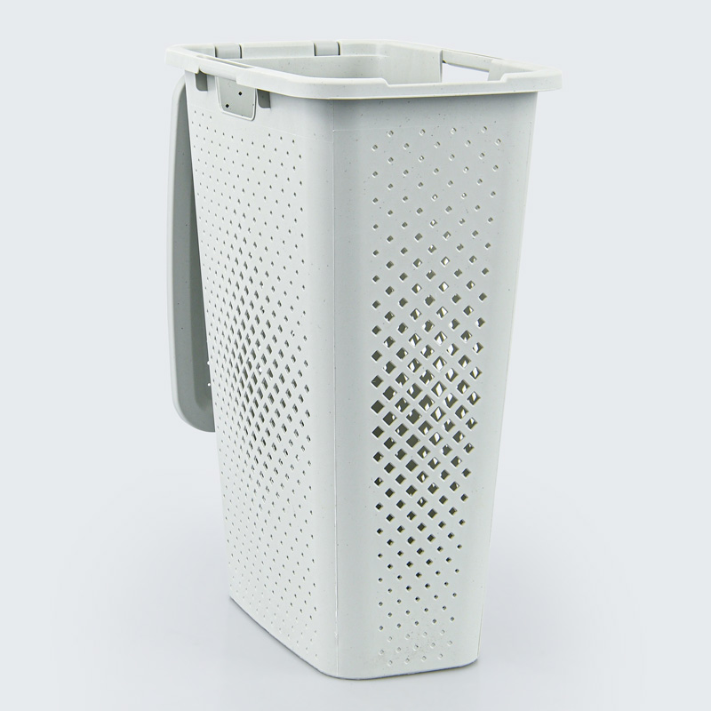 Panier à linge slim  'Pixel' blanc cassé