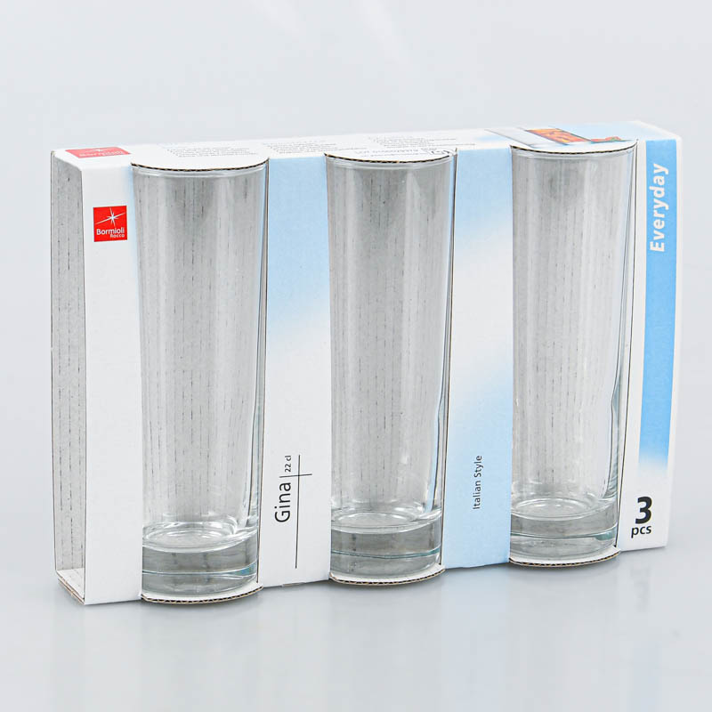Lot de 3 verres 'Gina tubo'