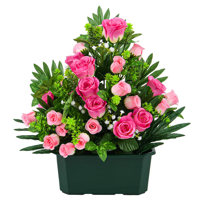 Jardinière de fleurs artificielles 