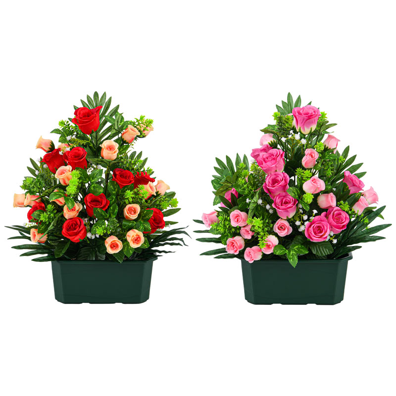 Jardinière de fleurs artificielles 