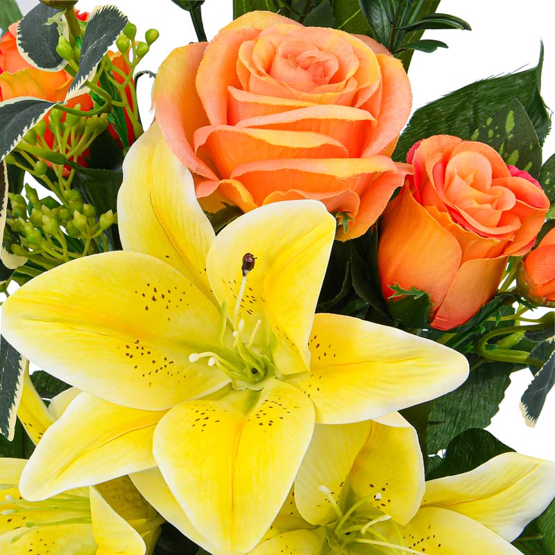 Jardinière de fleurs artificielles 