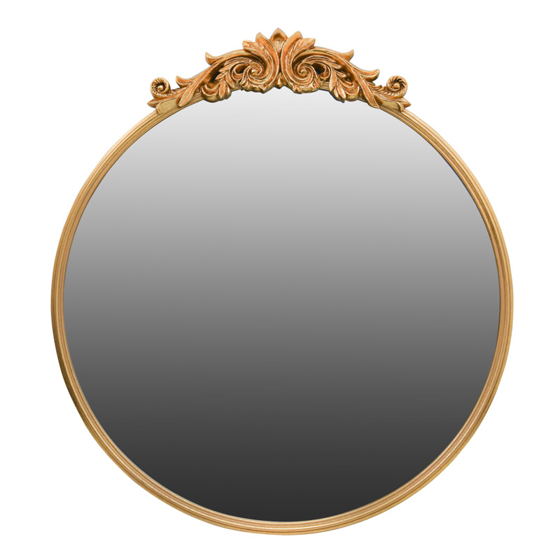 Miroir rond doré 'Oryan'