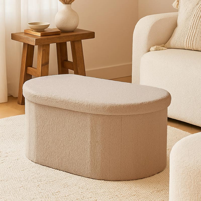 Coffre de rangement 'Teddy' taupe