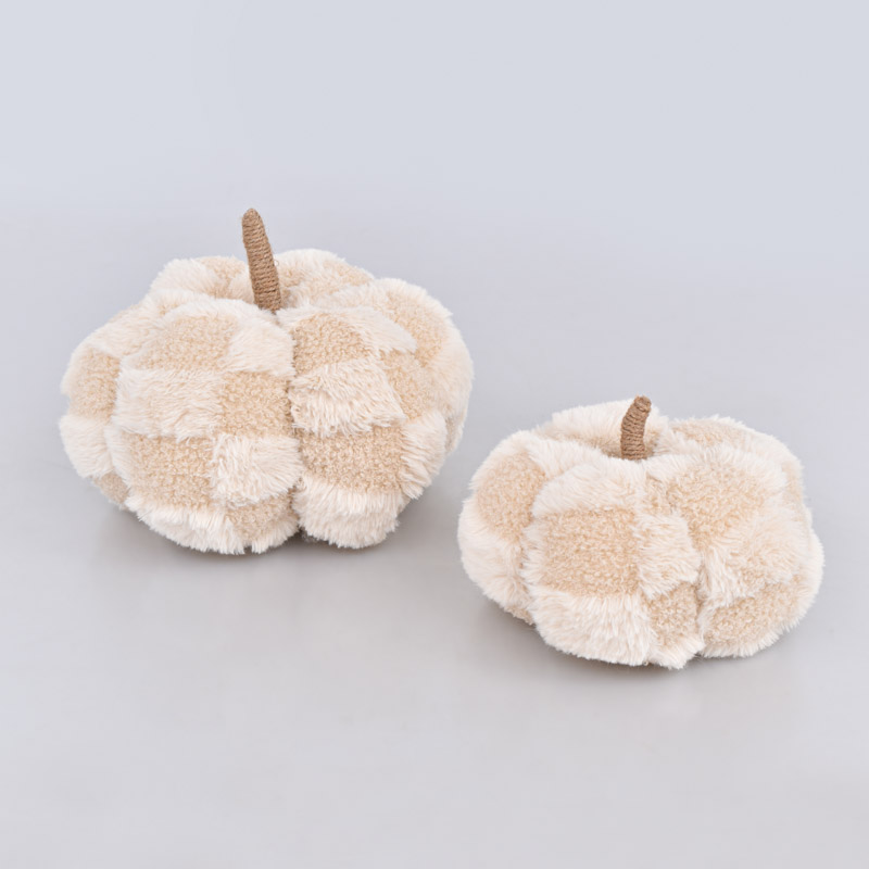 Citrouille damier 'Pop' taupe beige