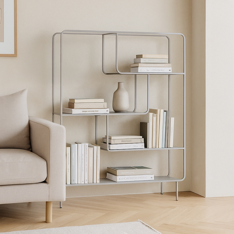 Etagère en métal 'Matteo' couleur taupe 