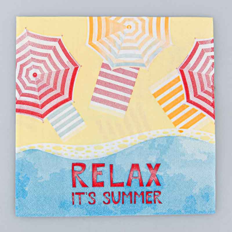 Lot de 20 serviettes 'Relax it's summer'