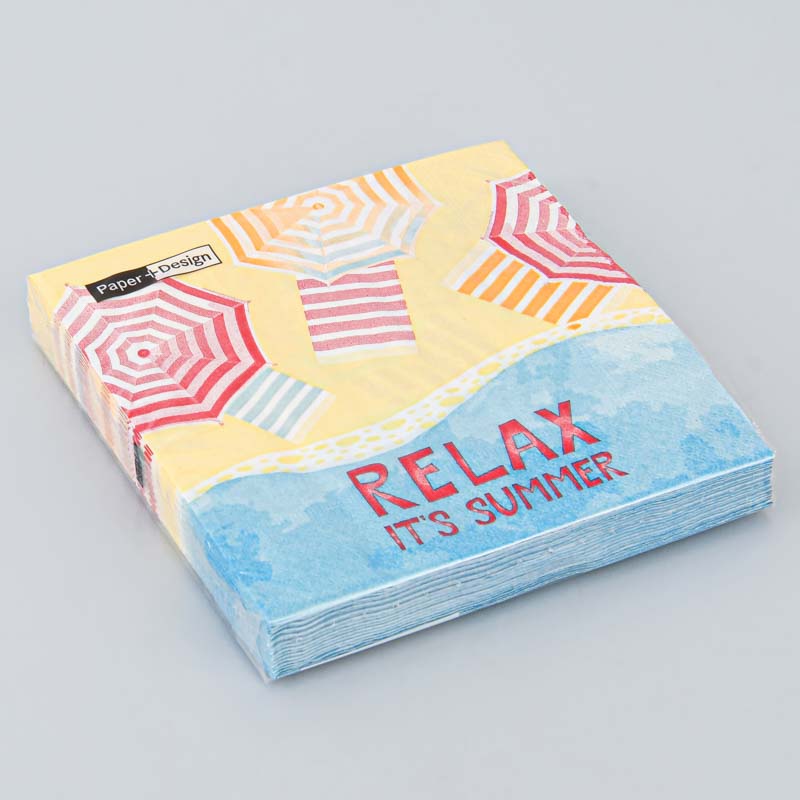 Lot de 20 serviettes 'Relax it's summer'