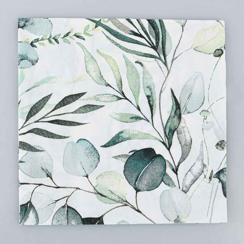 Lot de 20 serviettes 'Eucalyptus'
