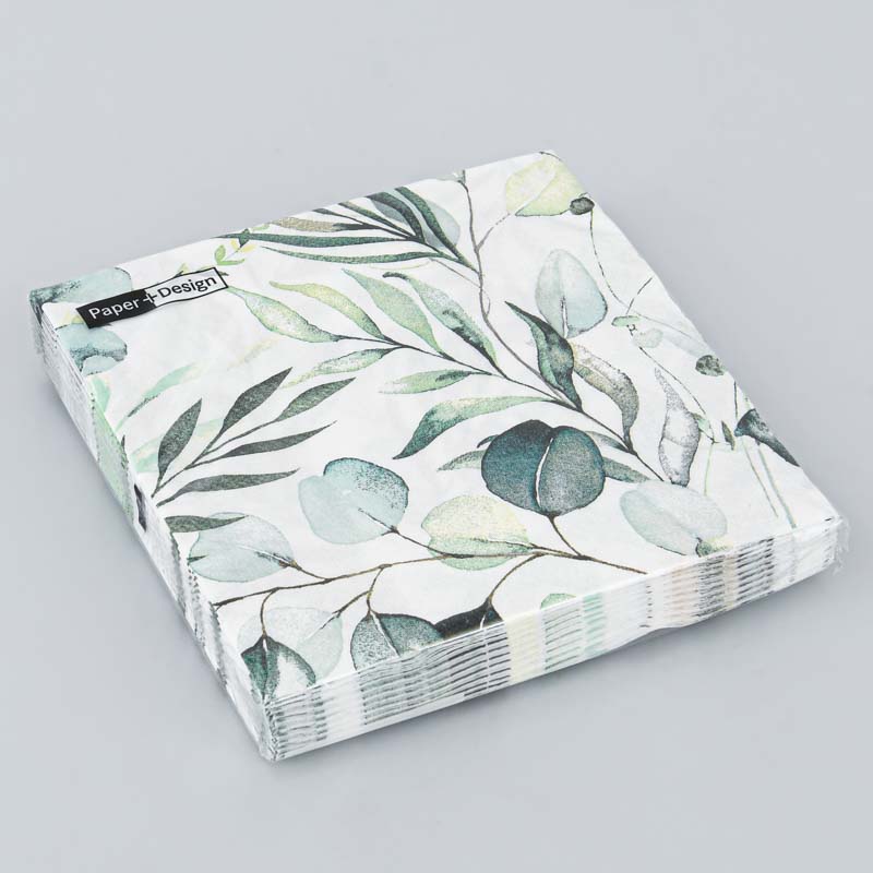 Lot de 20 serviettes 'Eucalyptus'