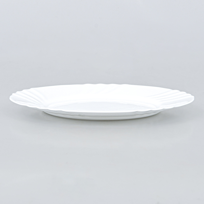 Assiette plate blanche 'Ebro'