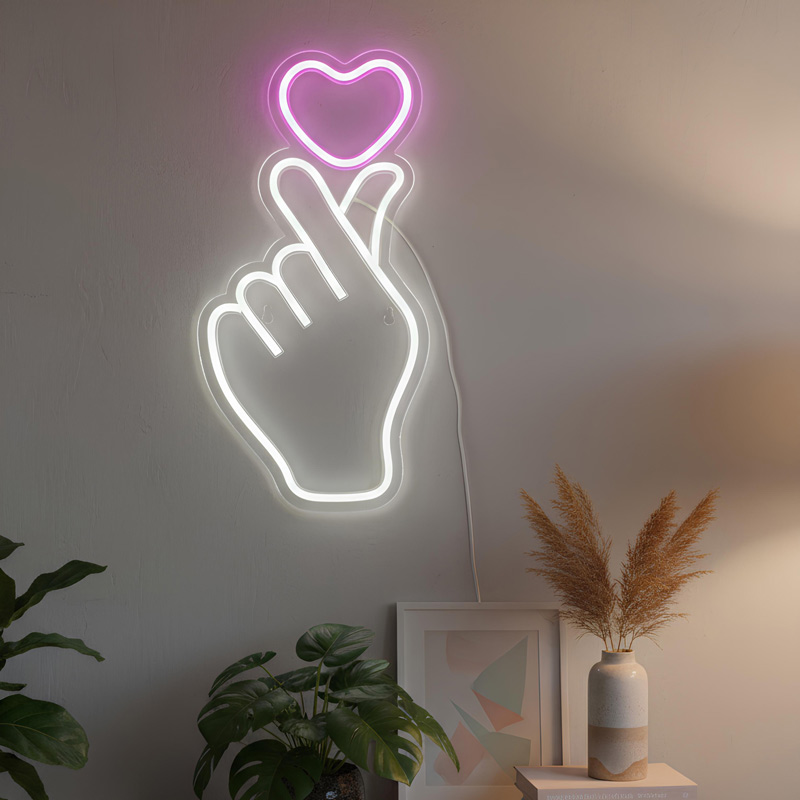 Décoration murale néon 'Claquement de doigt'