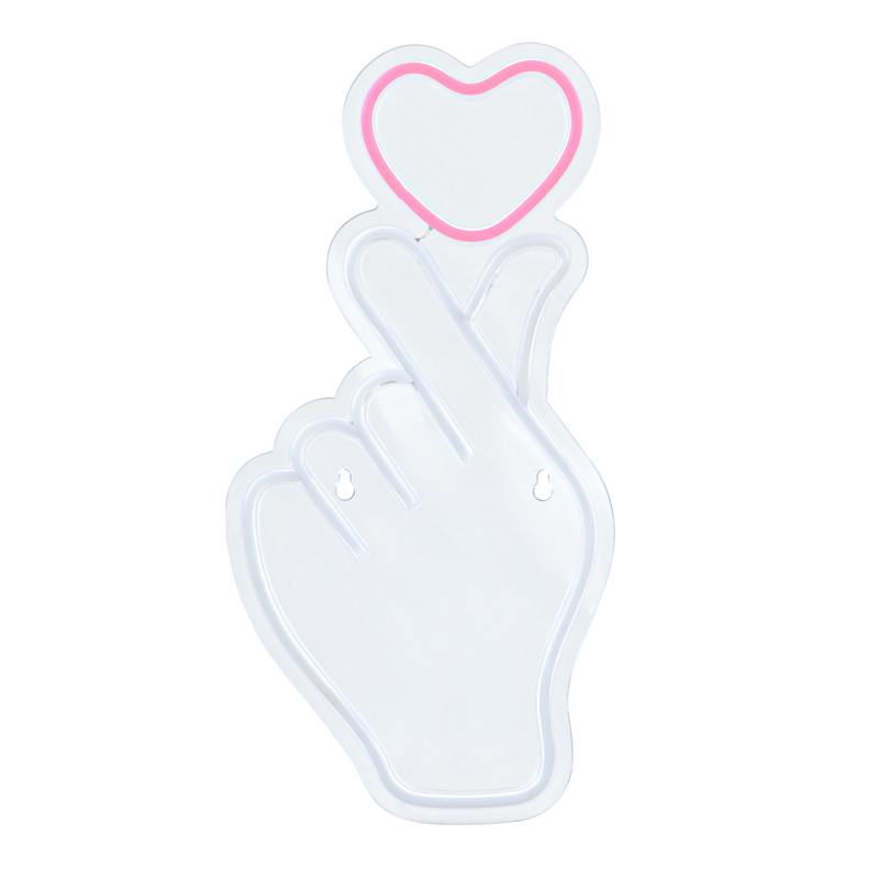 Décoration murale néon 'Claquement de doigt'