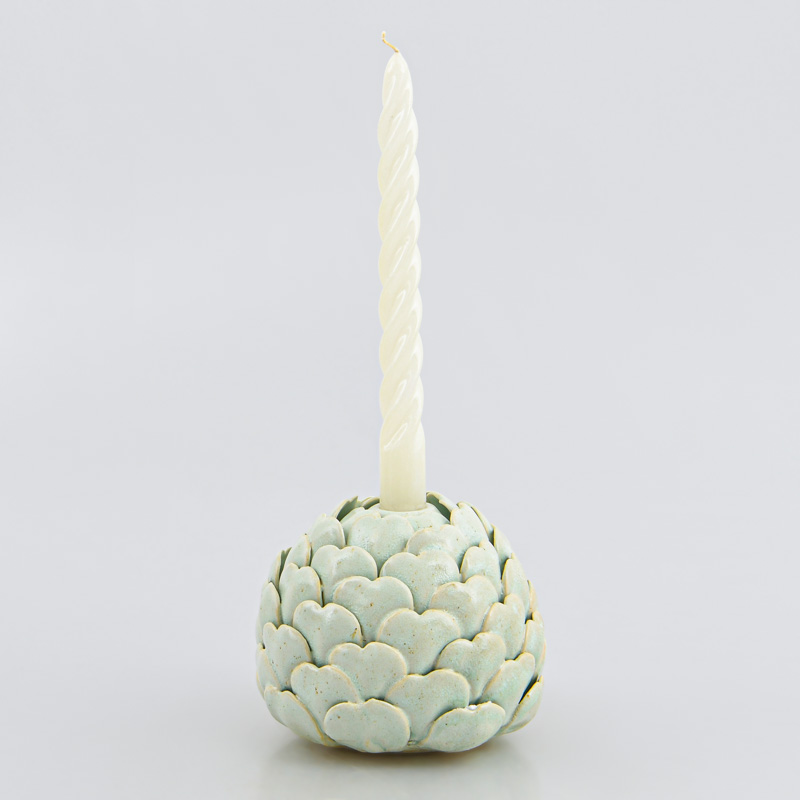 Vase décoratif artichaut vert