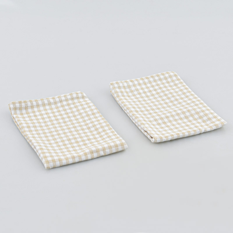 Lot de 2 serviettes de table 'Brigitte' beige