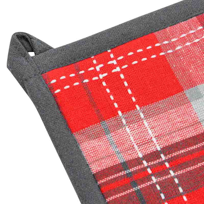 Manique de cuisine 'Scotty' rouge et gris 