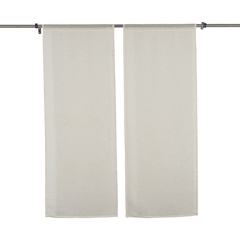 Paire de vitrages effet chiné 'Anne' beige
