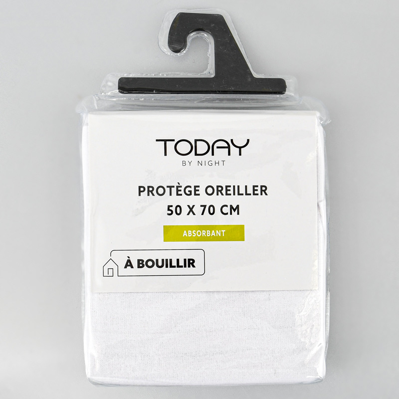 Protège oreiller absorbant blanc 