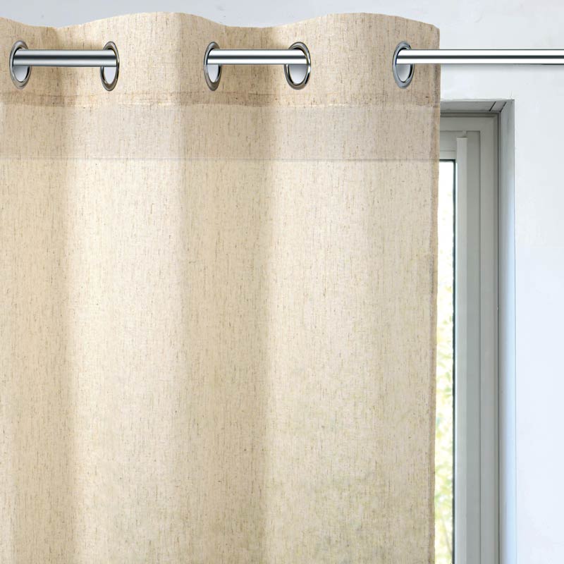 Voilage étamine effet lin chiné 'Timo' écru