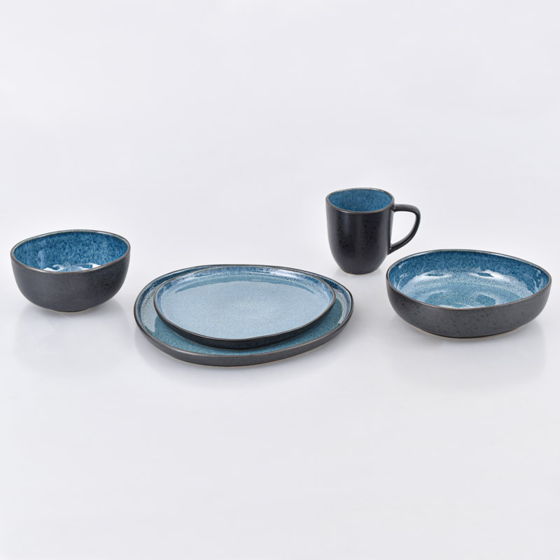 Assiette multiusage réactive 'Emy' bleu