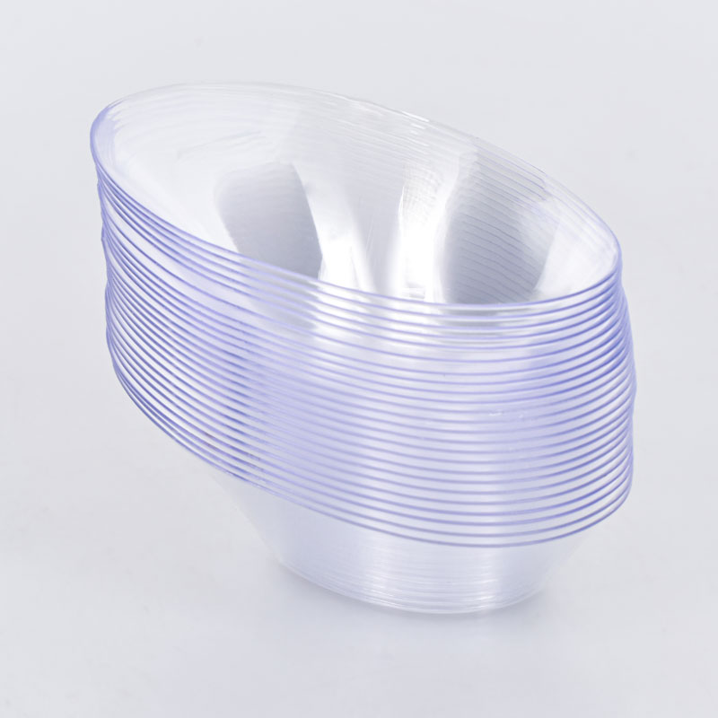 Lot de 24 verrines asymétriques transparentes