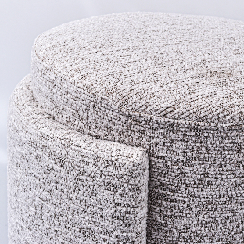 Pouf chiné 'Noe' gris et beige 