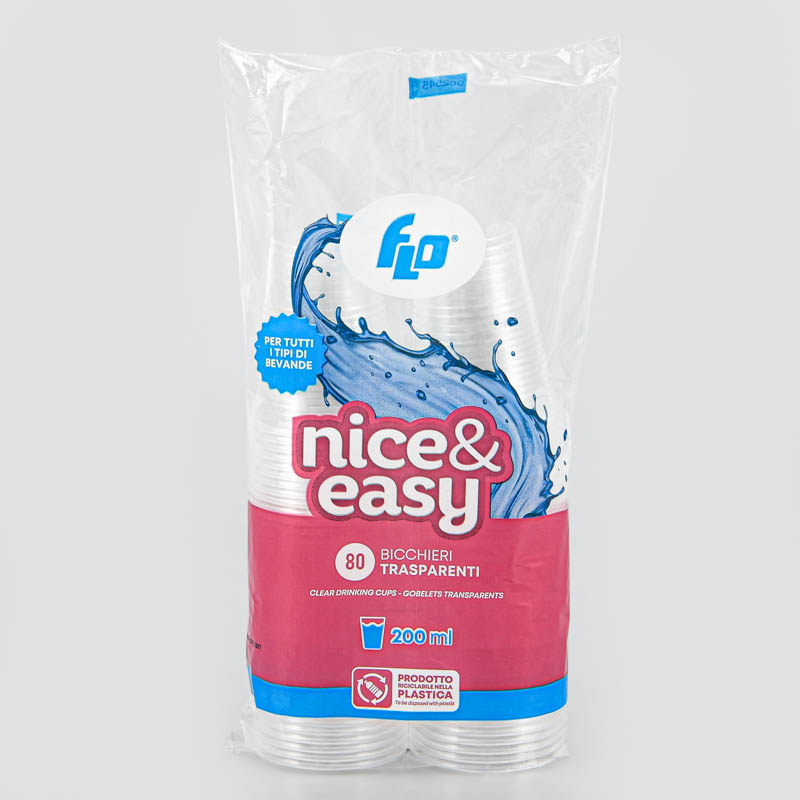 Lot de 80 gobelets transparents 20cl